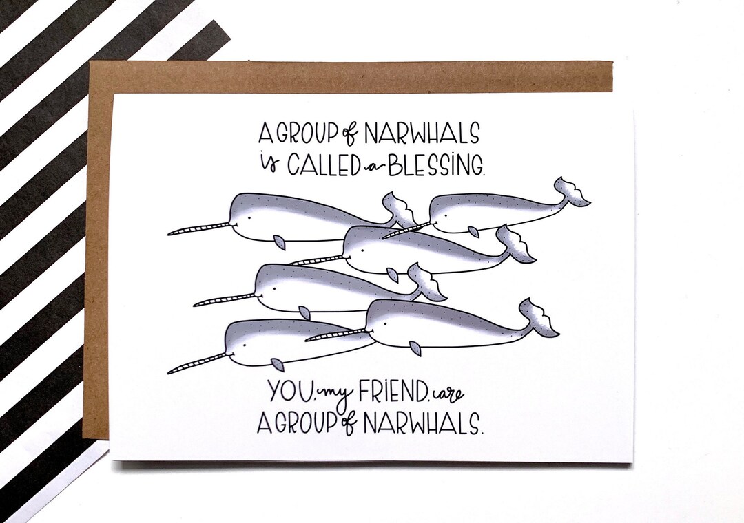 A Group of Narwhals is Called A Blessing Just Because Friendship Kid