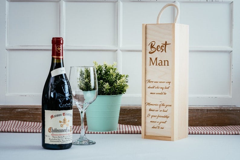 Personalised Wine Alcohol Gift Box for Wedding Party Etsy UK