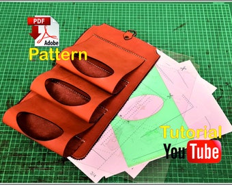 Patrón PDF de botellero de cuero para montar en la pared (A4)