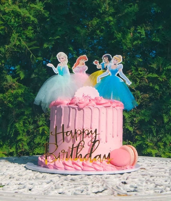  Happy Birthday Princess Cake Topper for Princess