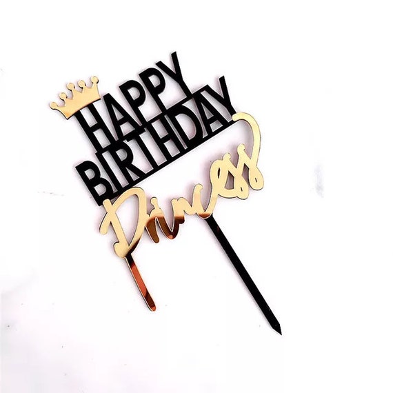 Happy Birthday Acrylic Script Gold Rose Cake Topper Uk Seller Etsy Happy Birthday Acrylic Script Gold Rose Cake Topper Uk Seller Etsy