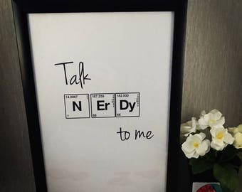 Print//Chemistry inspired//Chemical Elements//Pereodic table//Personalise//Lush//Flourine//Iodine//Neon//Valentines//Gift//A4 Print