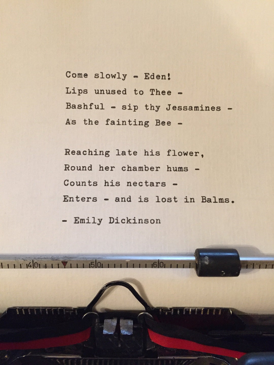 Emily Dickinson Hand eingegeben Gedicht Schreibmaschine Zitat Etsy.de