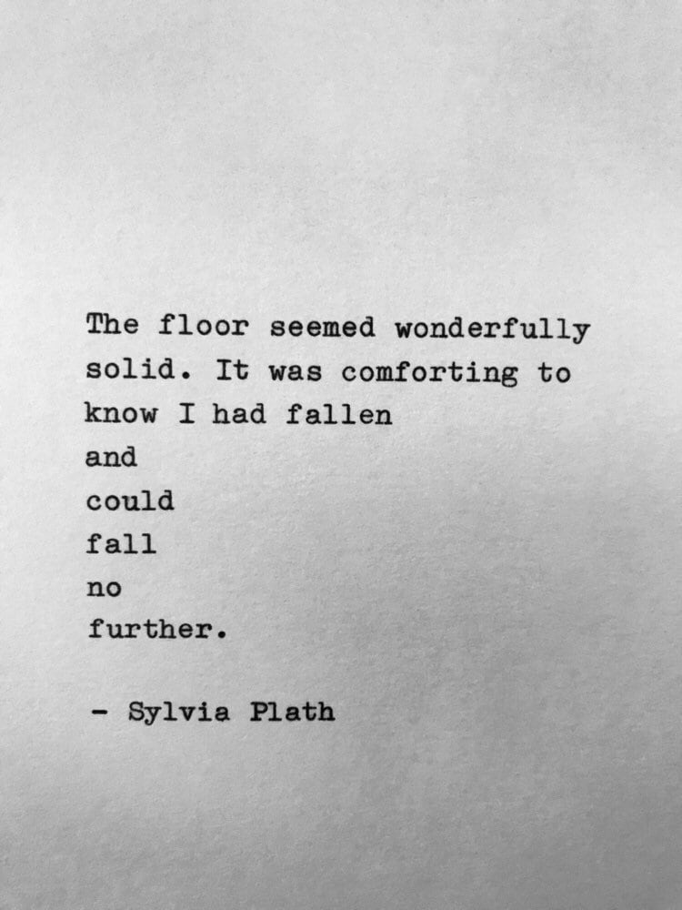 Sylvia Plath Quote Hand Typed Poem Vintage Typewriter Quote | Etsy UK