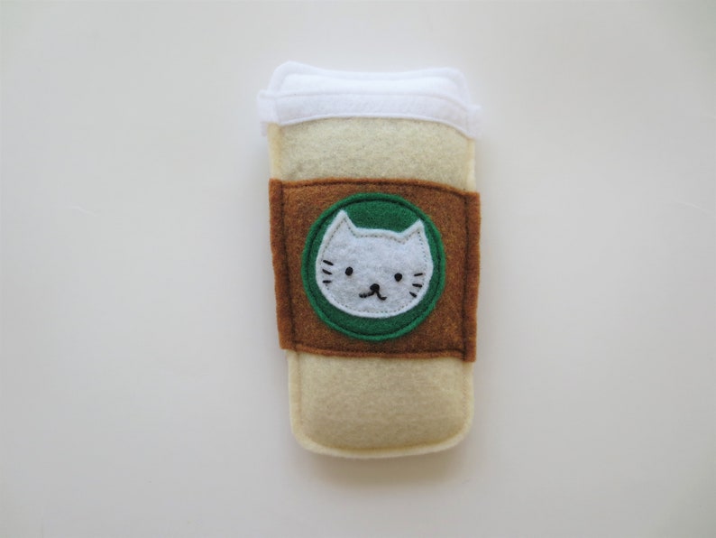 Cat toy Catnip Takeout Coffee Catnip toy for cat gift for cat lover organic catnip toy unique cat toy cute cat toy handmade cat toy birthday Hot (White Cup)