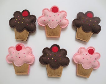 Felt Catnip Cupcake Toy: Handmade Organic Cat Gift