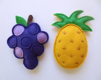 Catnip Cat Toy: Handmade Felt Fruit, Organic Catnip