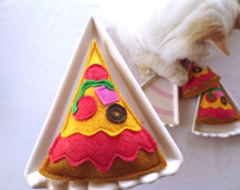 Cat toys Catnip Pizza Catnip toy for cat gift for cat lover organic catnip toy unique cat toy cute cat toy handmade felt cat toy birthday