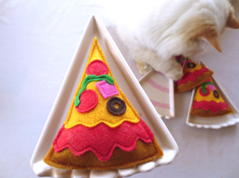 Cat toys Catnip Pizza Catnip toy for cat gift for cat lover image 0