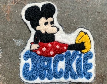 Jahrgang 1980 Minnie Mouse Chenille bestickt Patch für Jackie, Vintage Zubehör, Vintage Patches, Vintage Minnie, Vintage 1980