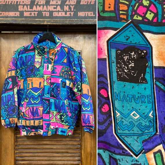 Vintage 1990’s Graffiti Hip Hop Ski Jacket, 90’s … - image 1