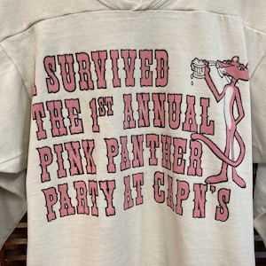 Vintage 1970s Pink Panther Cartoon Party Jersey T-Shirt, 70s Tee Shirt, Vintage Clothing image 7