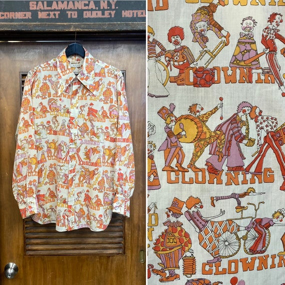 トップス 00s archive clown back print work shirt INSANE CLOWN POSSE Wicked Clowns From Outer Space vintage t