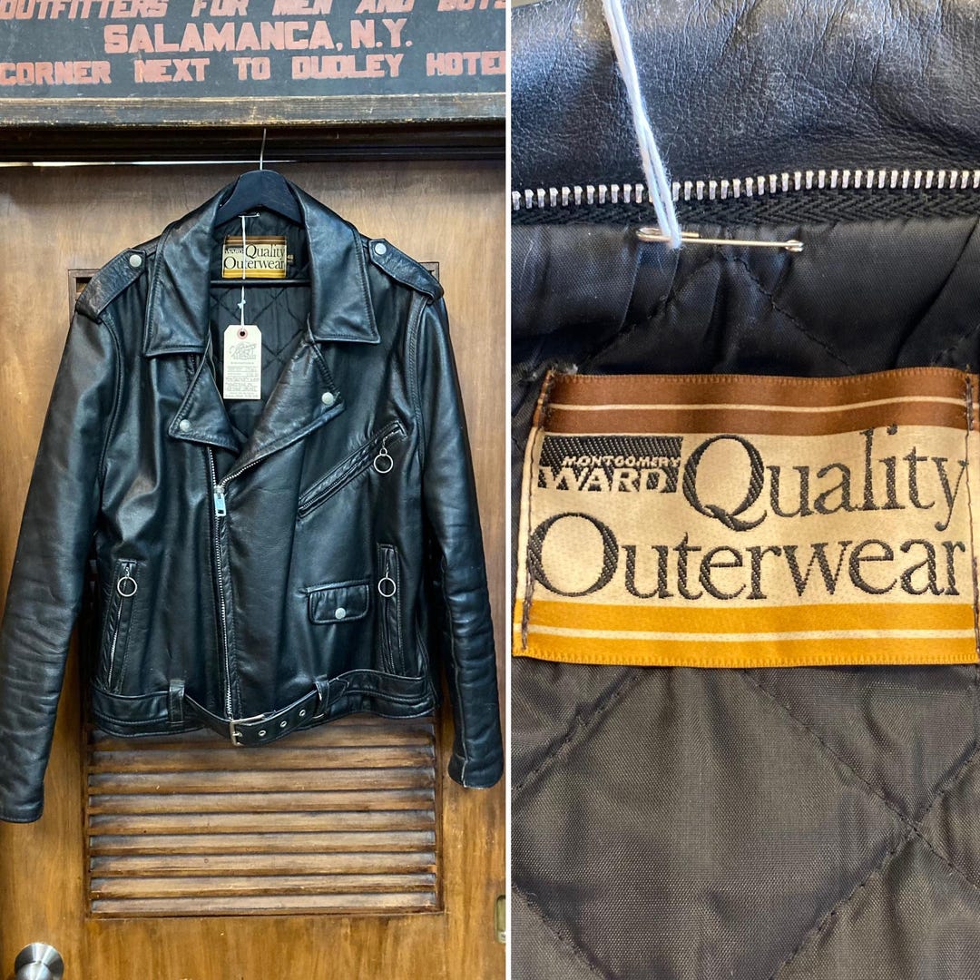 Vintage 1960's Size XL “montgomery Ward” Motorcycle MC