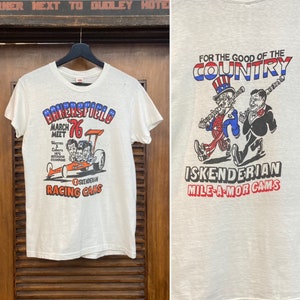 Vintage 1970s Dated 1976 Bakersfield NHRA Isky Drag Race Hot Rod T 