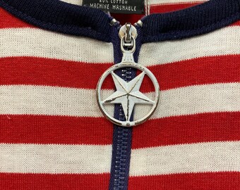トップス 60s CAMPUS vintage cotton shirt Vintage 1960's “campus” Hippie Mod Stars X Stripes Knit Pop