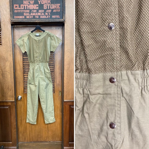Vintage 1980’s New Wave Safari Mesh Detail Cotton 