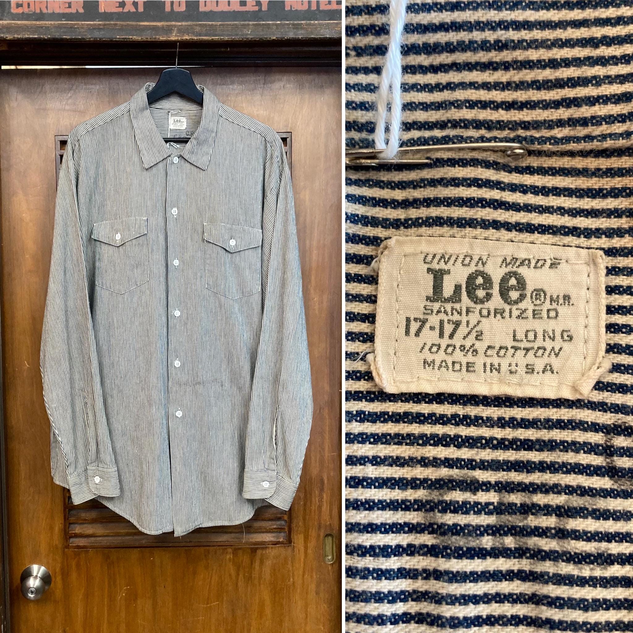 Vintage 1960's Size XL Lee Hickory Stripe Cotton Workwear