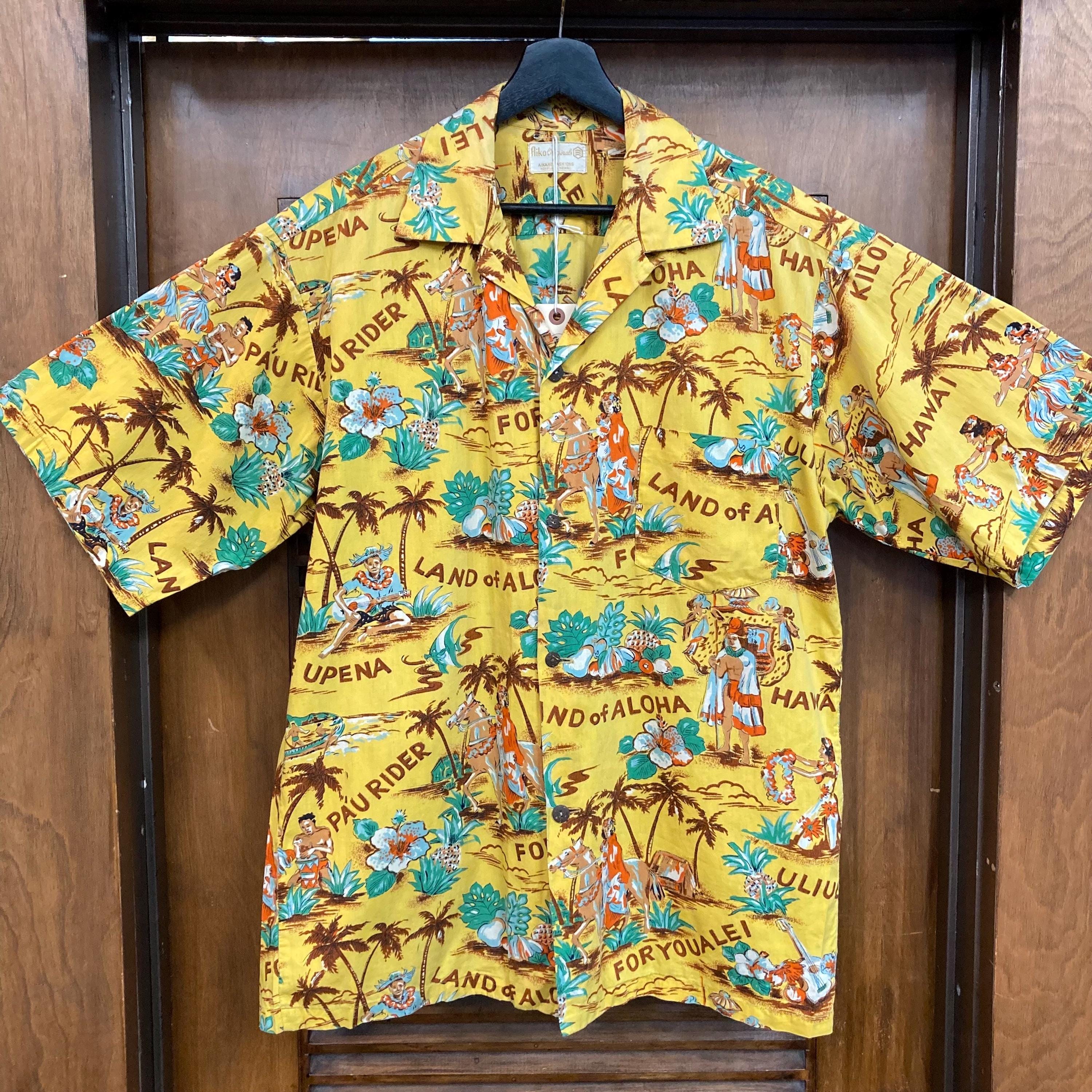 VINTAGE ALOHA SHIRTS 1950`s‼️ Rare Authentic Hawaiian Shirt 1950's Original Aloha National