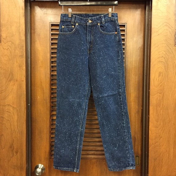 Vintage 1980's Levi's Factory Speckled 505 Student Cut Denim