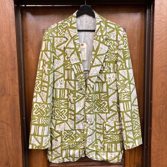 Vintage 1960's Size L “sandwich Isles” Tiki Mod Cotton