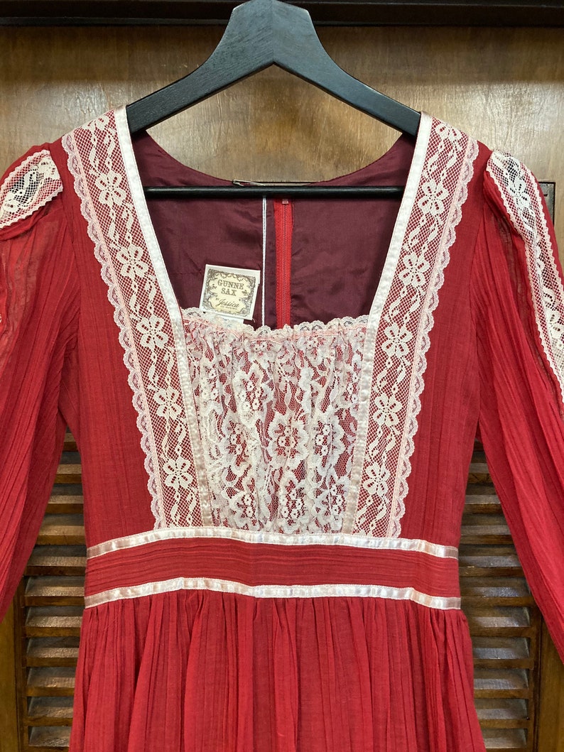Vintage 1970’s Size 9 Gunne Sax by Jessica Prairie Lace, Hippie Boho ...