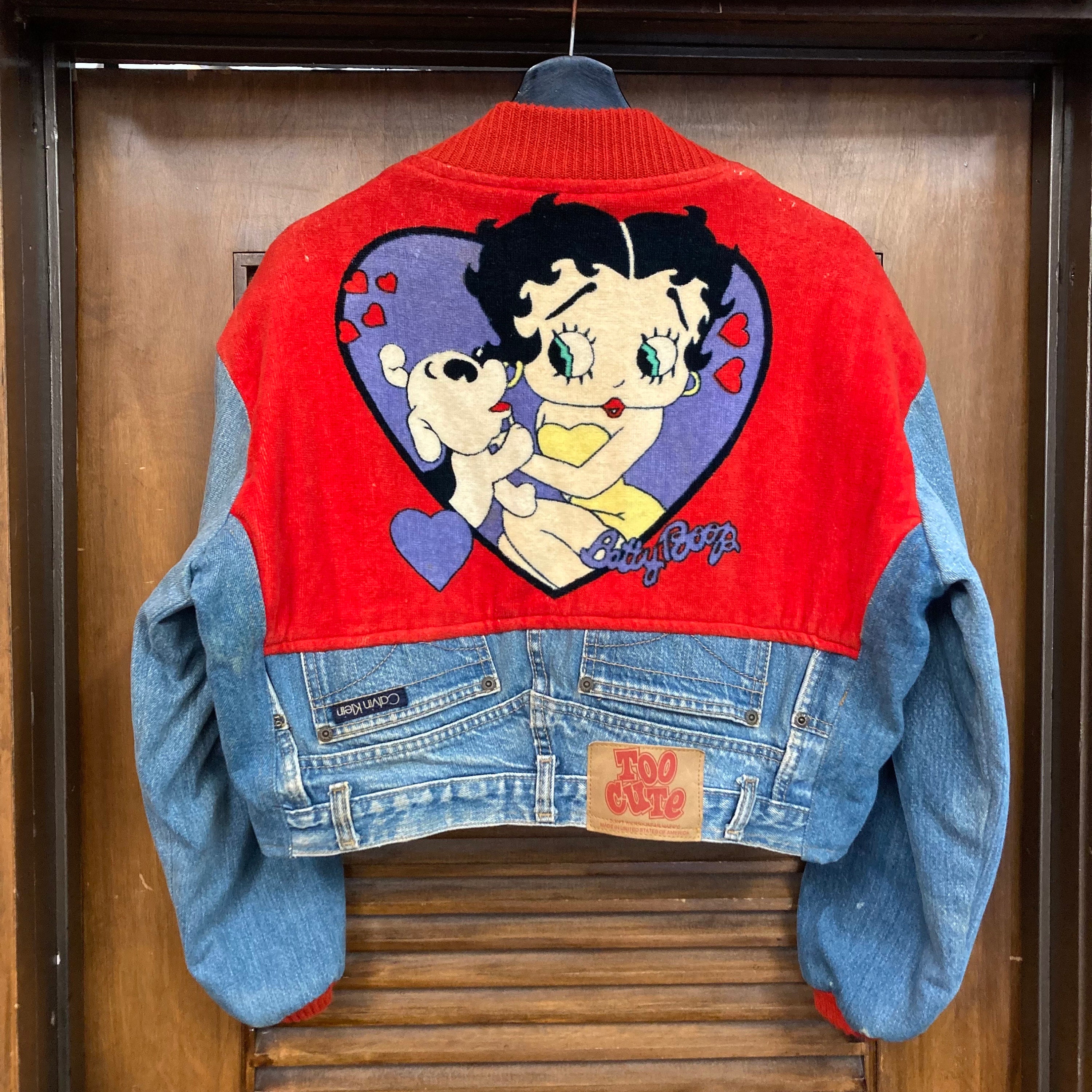 Vintage 1980's “too Cute” Betty Boop Design Denim Patchwork