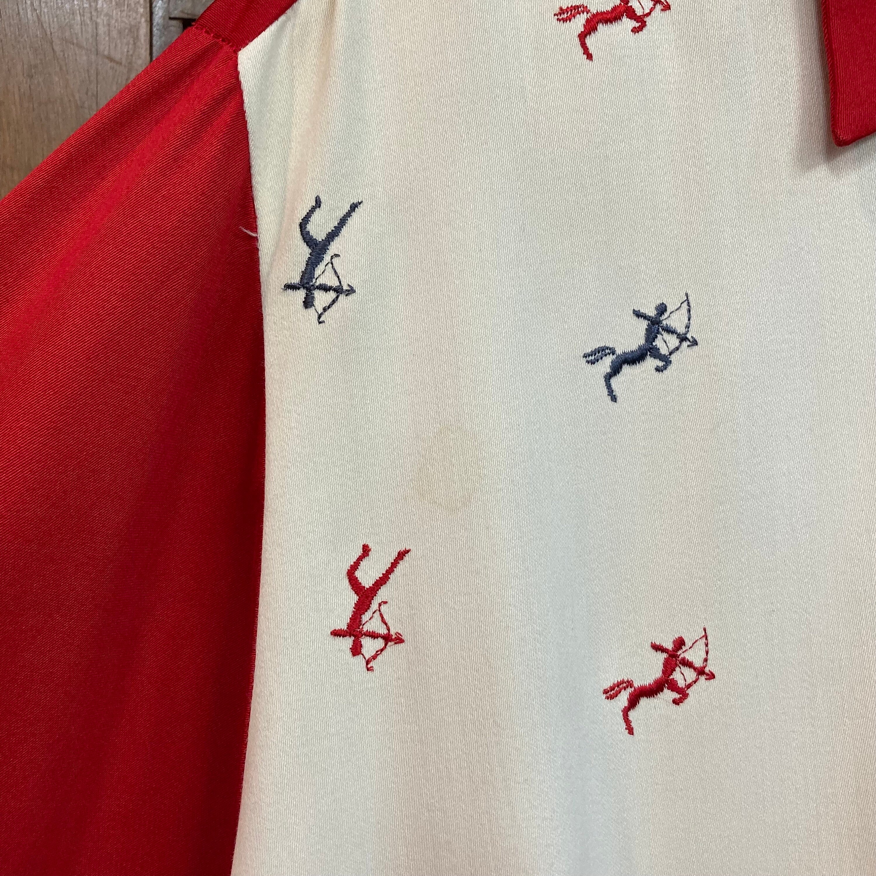 Vintage 1950's Two-tone Rayon Gabardine Pullover Gaucho Rockabilly