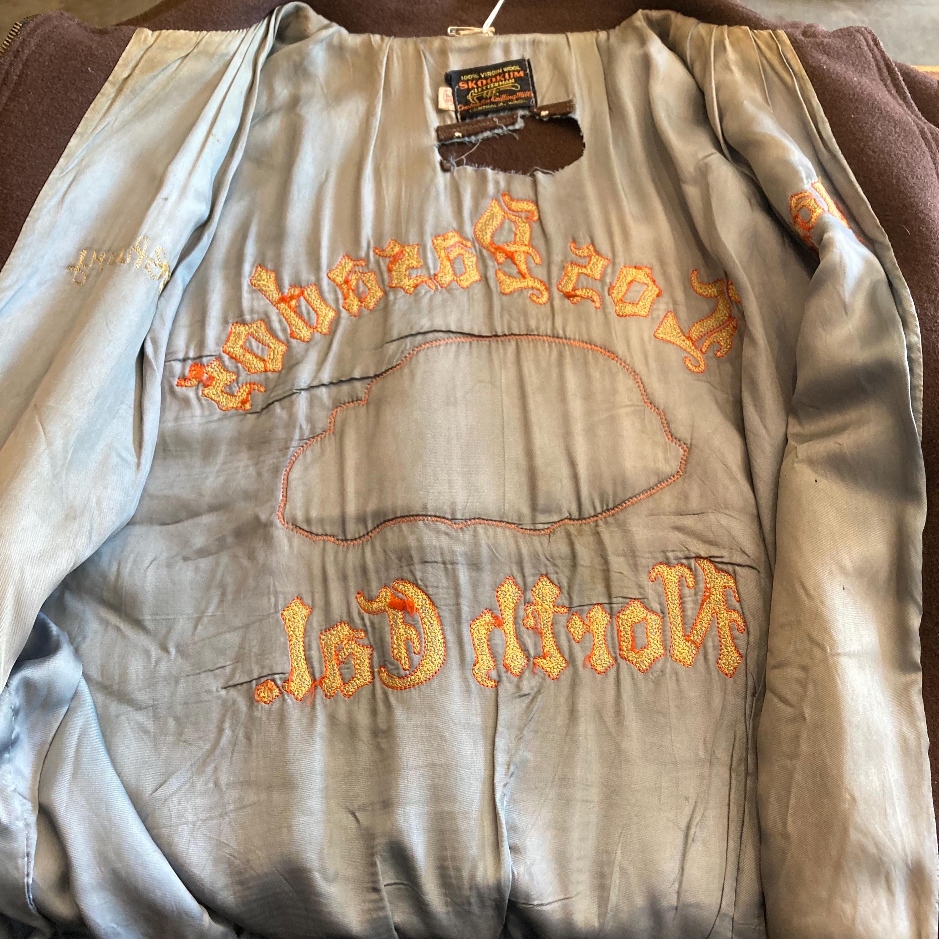 Vintage 1950's Size XXL “los Pasados” Wool Hot Rod Car Club