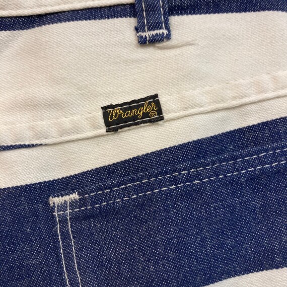 Vintage 1960’s/70’s Wrangler Blue and White Strip… - image 8