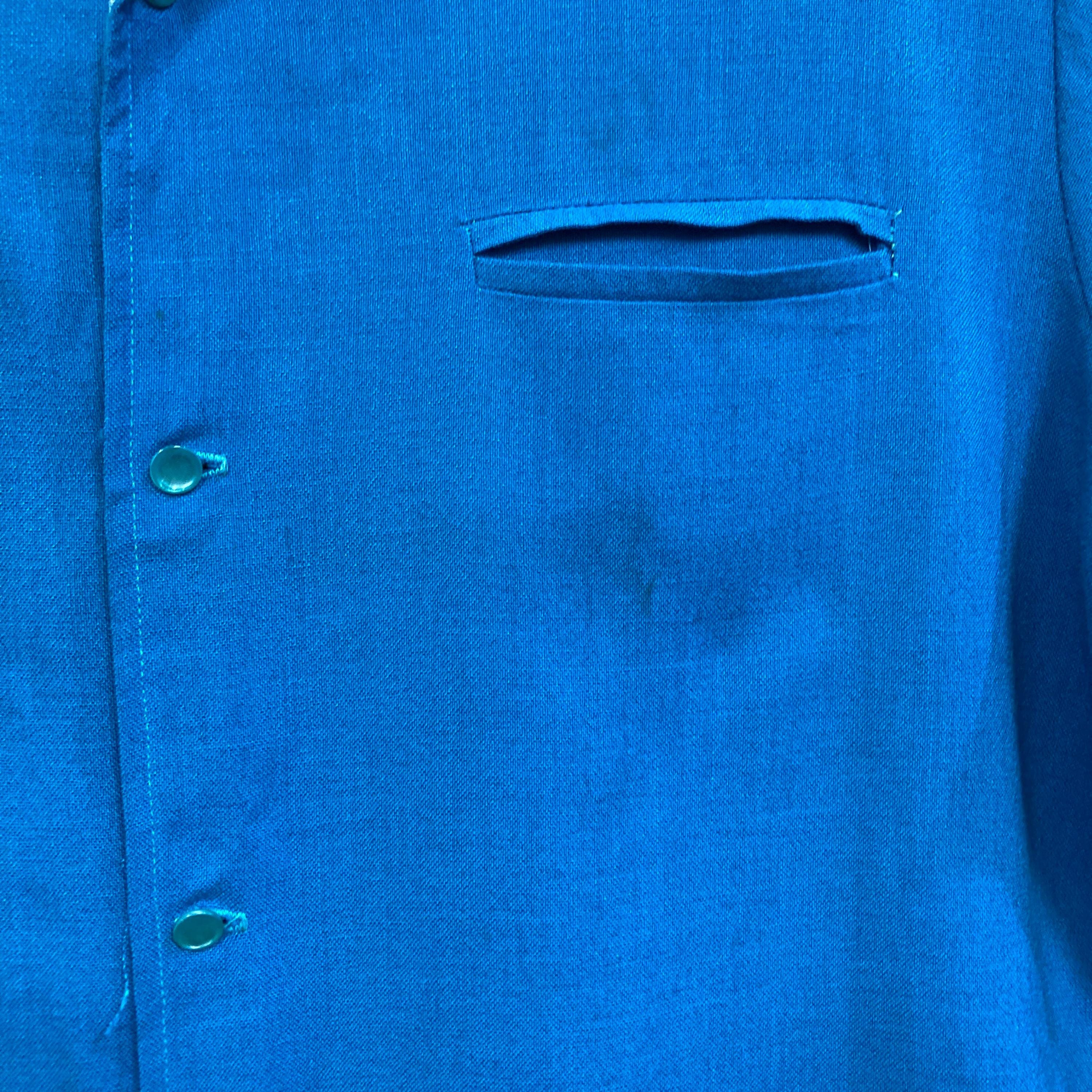 Vintage 1950's Size XL “sir Guy” Loop Collar Rayon Rockabilly
