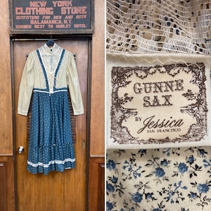 Vintage 1970’s Size 11 Gunne Sax By Jessica Prairie Boho Festival Lace Floral Dress, Hippie, Gunne Sax, Prairie Dress, Floral Dress, Cottage