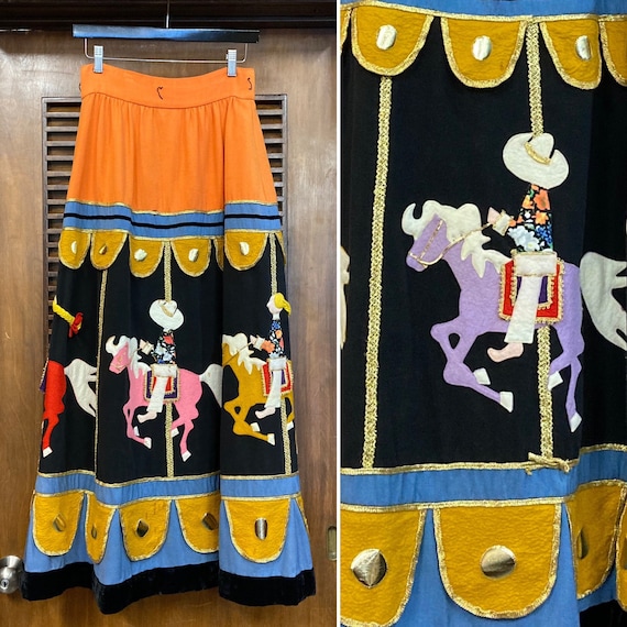 Vintage 1960’s “Malcom Starr” Carousel Design Felt