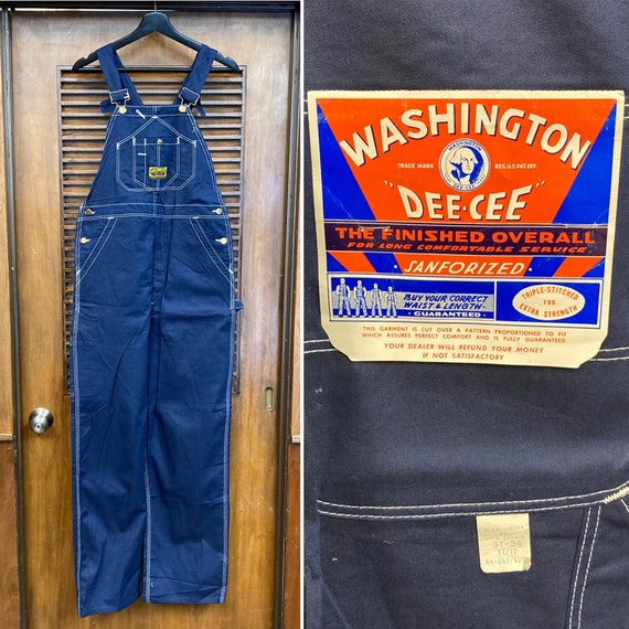 Vintage 1960's -deadstock- “dee Cee” Navy Blue Mod Cotton