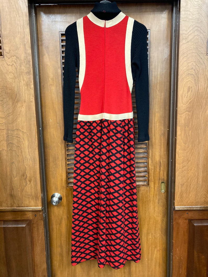 Vintage 1960s Rudi Gernreich Designer Mod Style Knit Maxi Dress, Vintage Mod Dress, 1960s Dress, Vintage Designer, Rudi Gernreich, Knit image 10