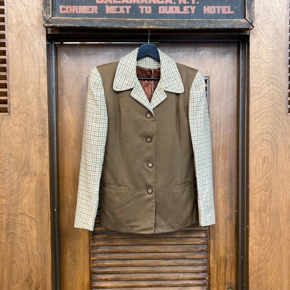 Vintage 1940's Two-tone Gabardine X Wool Hollywood Leisure Vintage 1940's Two-tone Gabardine X Wool Hollywood Leisure
