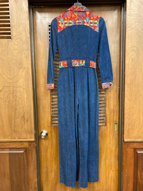 Vintage 1970’s Denim Woven Jumpsuit, Vintage Jump… - image 9