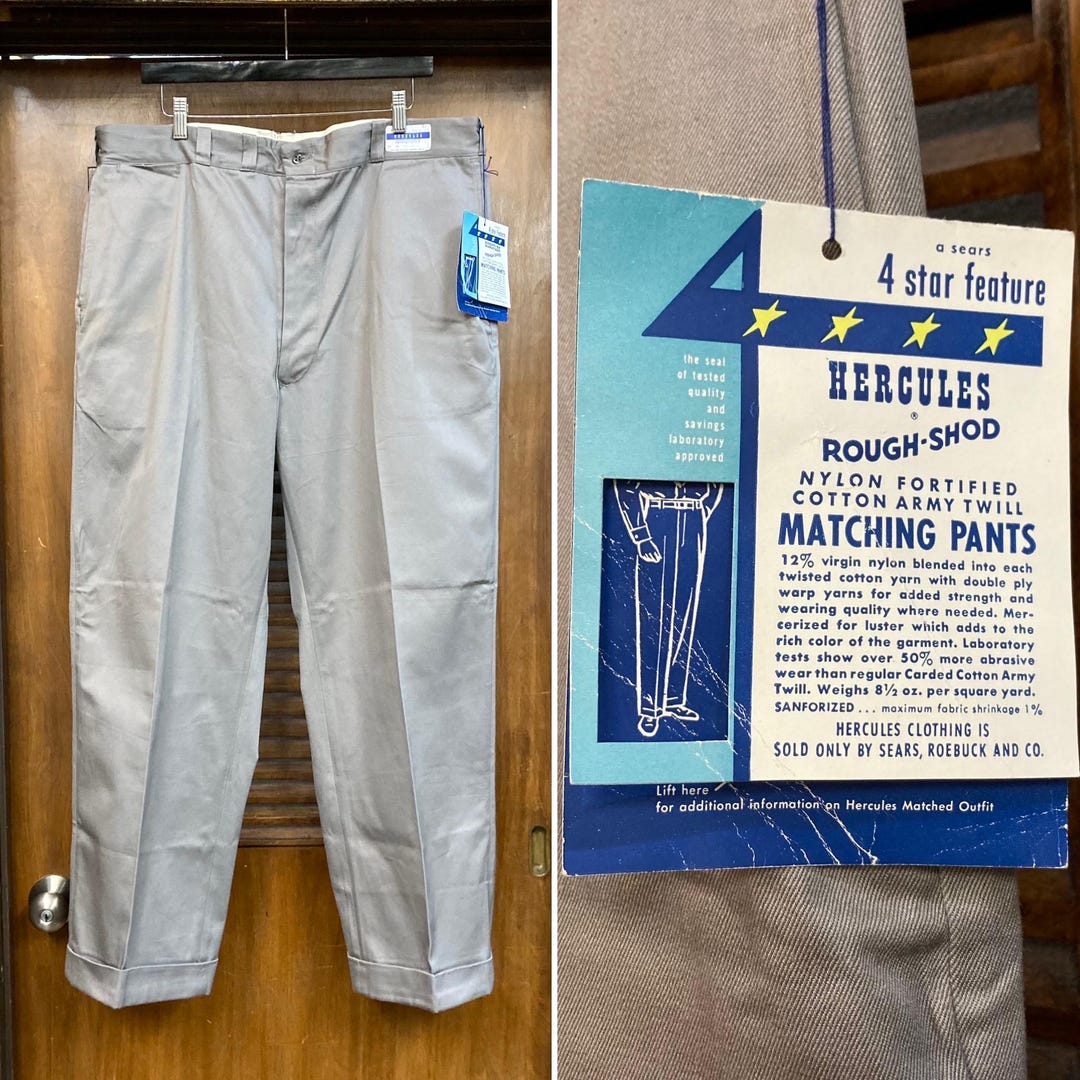 HERCULES WORK PANTS 50' Made in U.S.A.