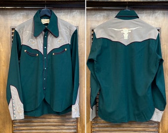 Vintage 1940's “frontex” Rodeo Design Rayon X Wool Blend Vintage 1940's “frontex” Rodeo Design Rayon X Wool Blend