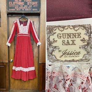 Vintage 1970’s Size 9 Gunne Sax By Jessica Prairie Lace, Hippie Boho Dress, Vintage Gunne Sax Dress, Prairie Dress, 1970’s Boho, Cottagecore