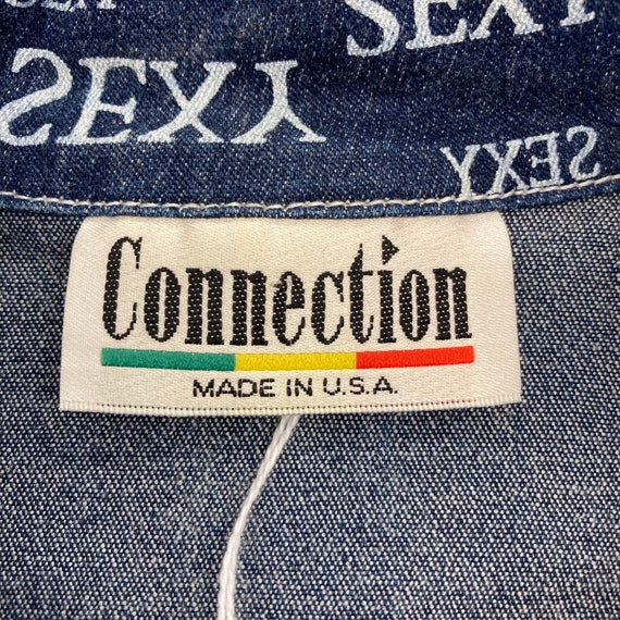 Vintage 1980’s “Sexy” Print Denim Jacket, 80’s De… - image 10