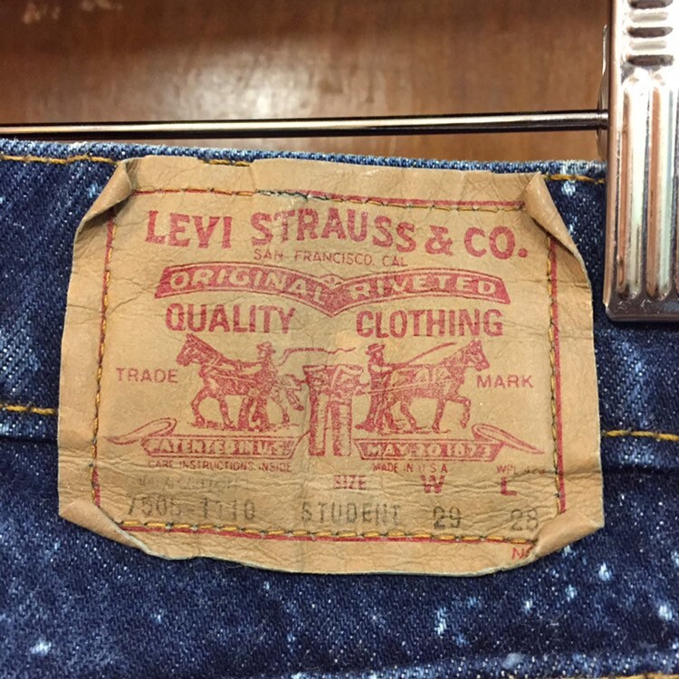 Vintage 1980's Levi's Factory Speckled 505 Student Cut Denim Vintage 1980's Levi's Factory Speckled 505 Student Cut Denim