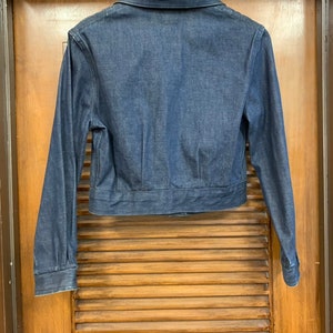 Vintage 1950's Levi's Studded Denim Shirt Jacket, Vintage Workwear, Vintage Levi's, Vintage Levi's Jacket, Vintage Denim, Vintage 1950's image 6