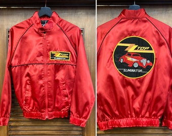 Vintage 1980's ZZ Top Rock Band Eliminator Album Tour Jacket Vintage 1980's ZZ Top Rock Band Eliminator Album Tour Jacket