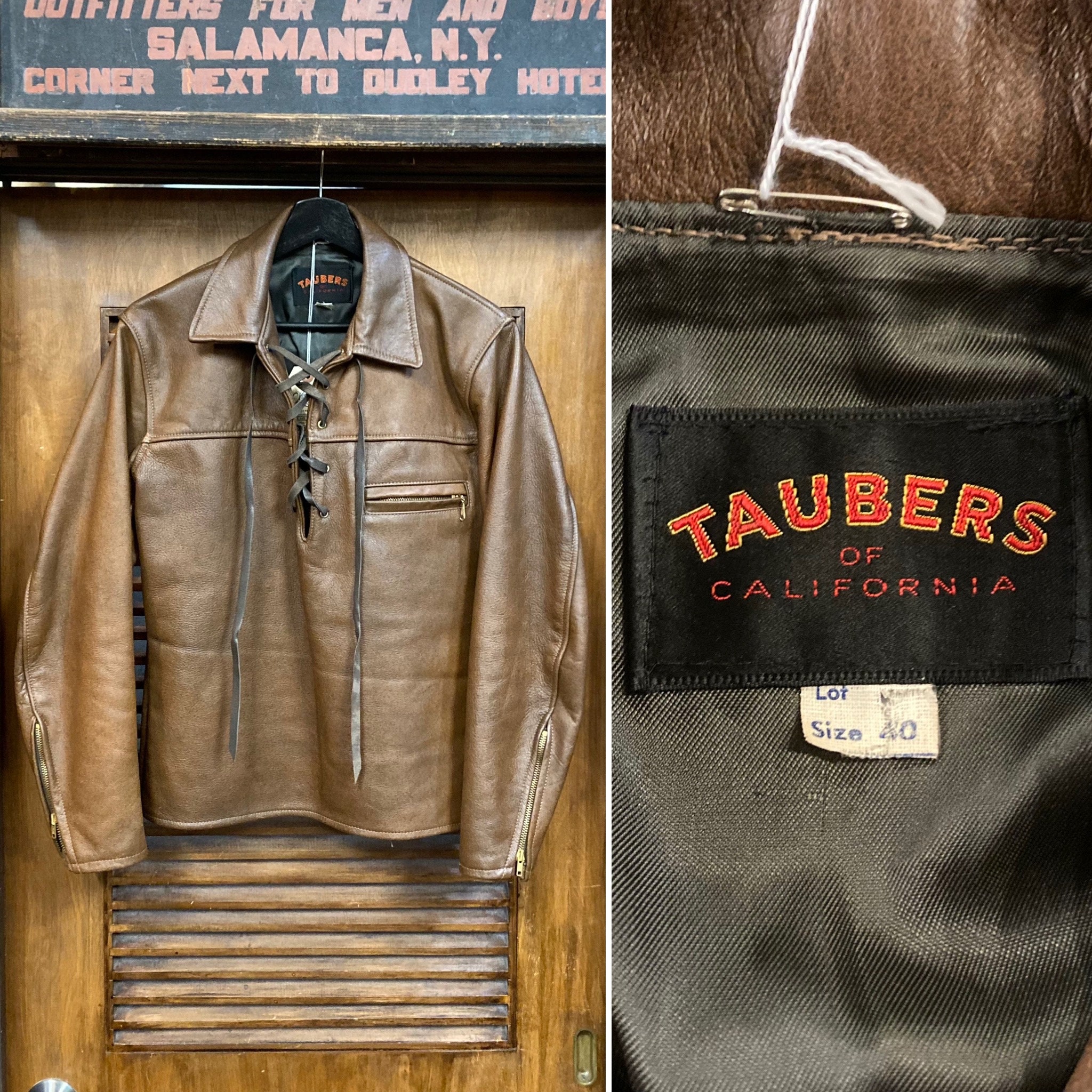 Vintage 1960's “taubers” Brown Motorcycle MC Mod Lace-up Vintage 1960's “taubers” Brown Motorcycle MC Mod Lace-up