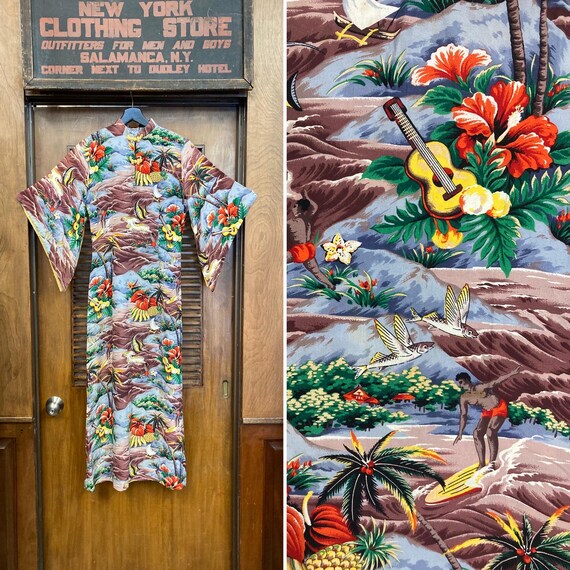 Vintage 1950’s “Hale Hawaii” Surfer Ukelele Tropi… - image 1