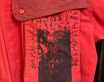 80s カラス族 モード ブラックシャツ アヴァンギャルド ジャパンヴィンテージ JAPANESE ART T-SHIRT -BLACK- | WALKIN STORE WEB SHOP