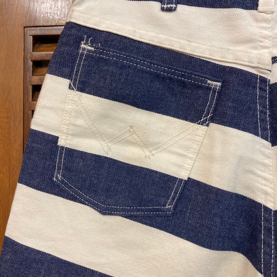 Vintage 1960’s/70’s Wrangler Blue and White Strip… - image 7