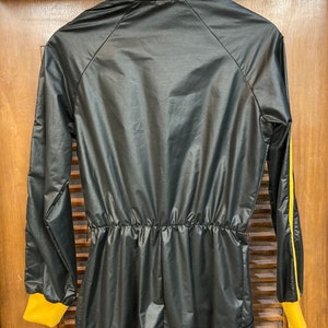 Vintage 1970s Black & Yellow Disco Mod New Wave Racing Jumpsuit Outfit, Racing Jumpsuit, Vintage Coveralls, 1970s, Disco, New Wave, image 7