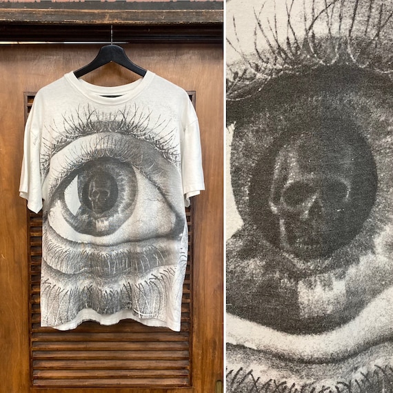 Vintage 1980’s M.C. Escher Skull in Eyeball Artwo… - image 1